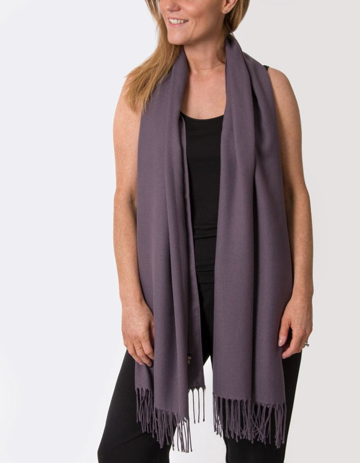 an image showing an aubergine purple pashmina