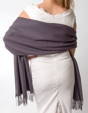 an image showing an aubergine wedding pashmina