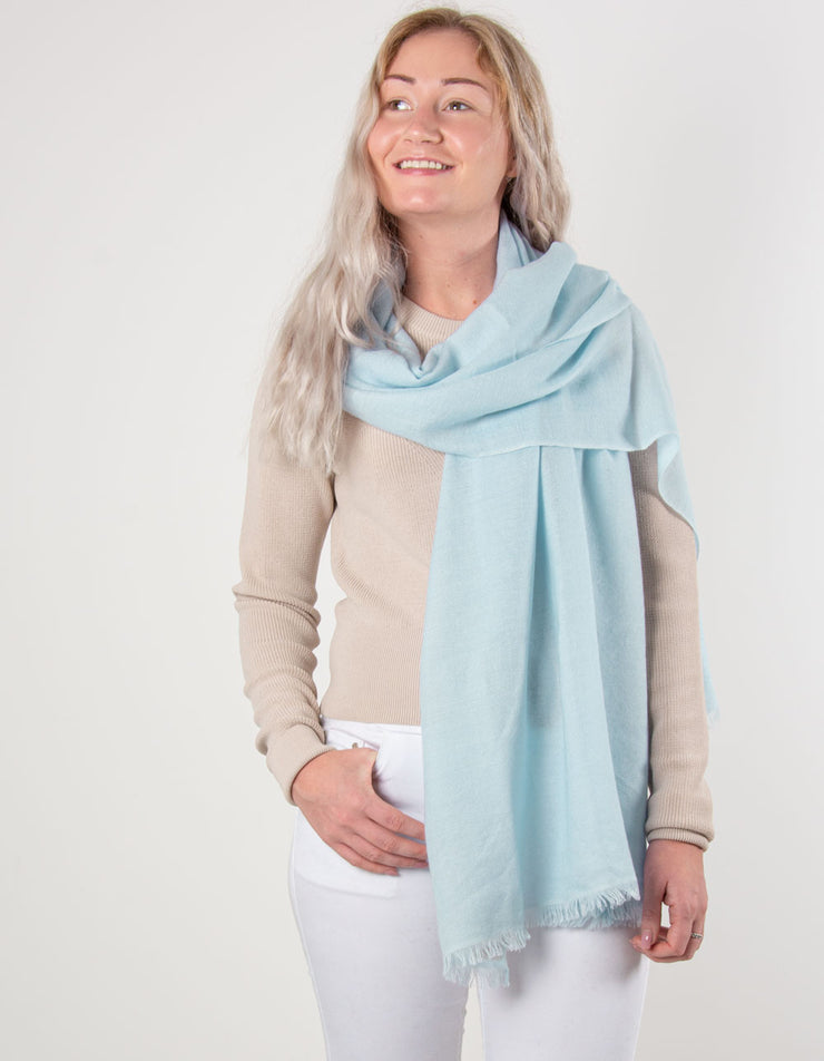 Baby Blue Cashmere Scarf