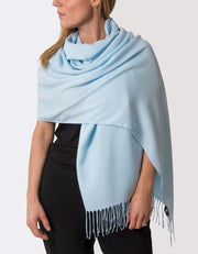 an image showing a baby blue pashmina