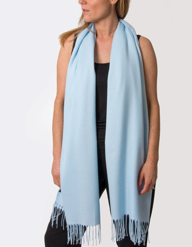 an image showing a baby blue pashmina