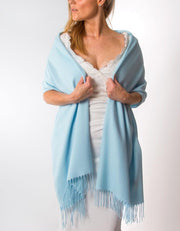 Baby Blue Wedding Pashmina