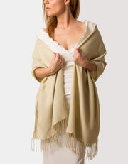 Beige Wedding Pashmina