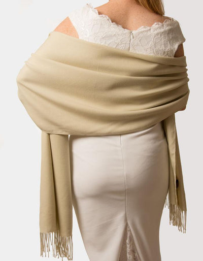 Beige Wedding Pashmina