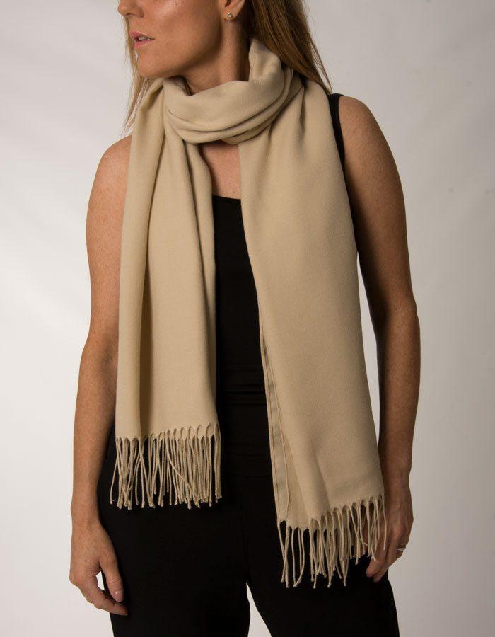 an image showing a biscuit brown pashmina