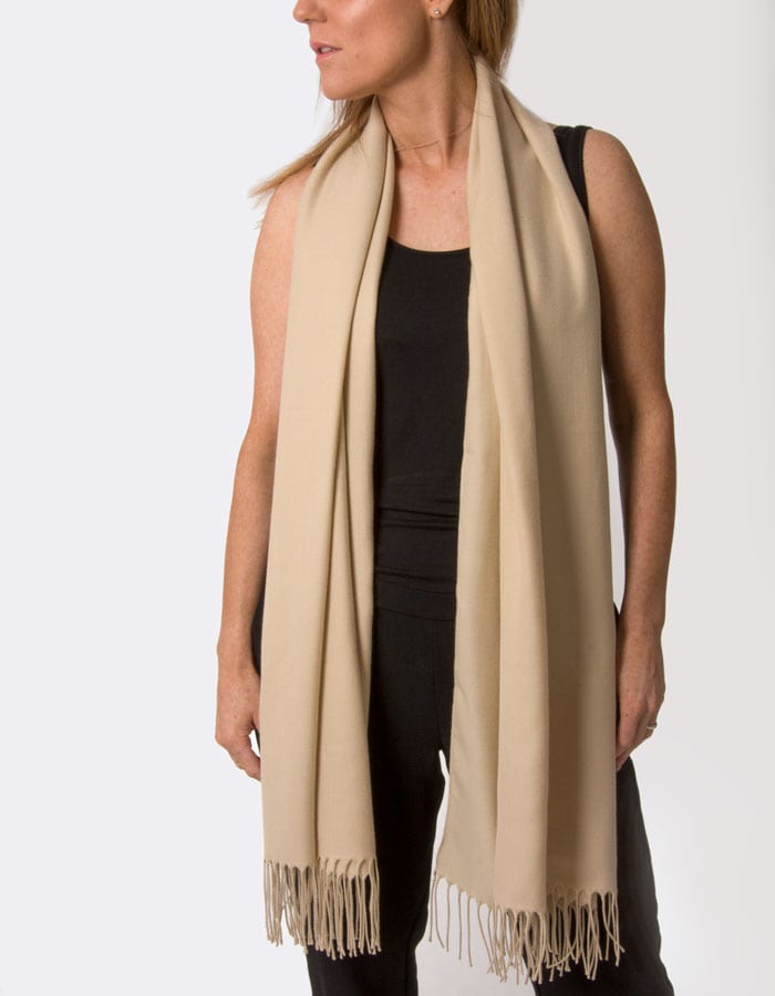 an image showing a biscuit brown pashmina