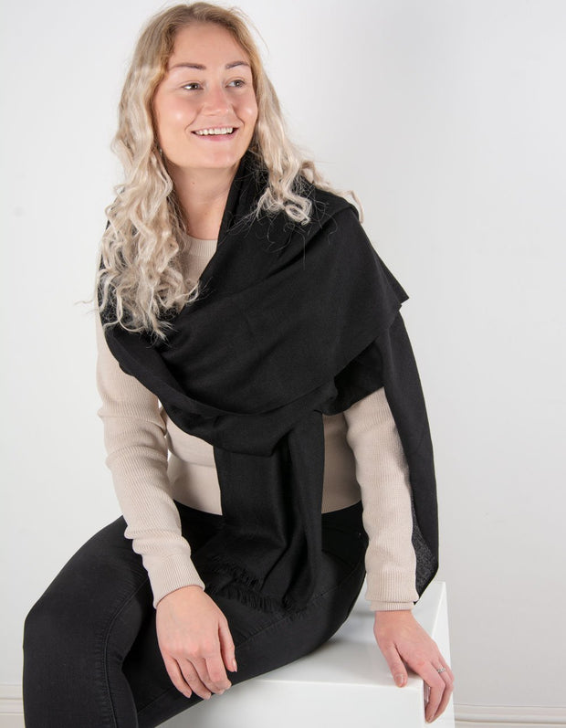 Black Cashmere Scarf