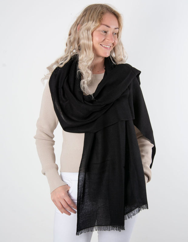 Black Cashmere Scarf