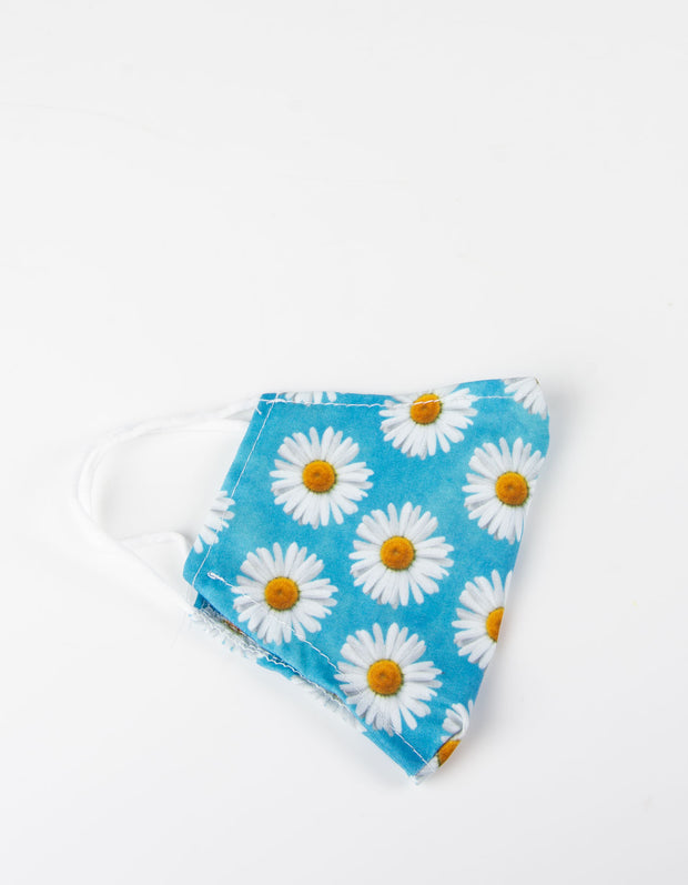 Blue Daisy Face Covering