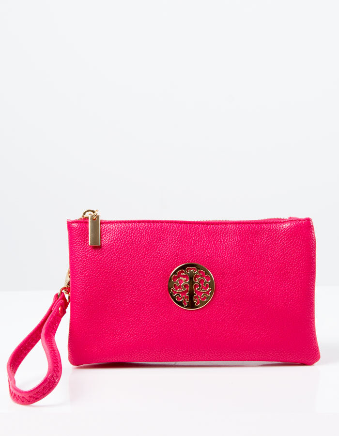 an image showing a Bright Pink Clutch Bag