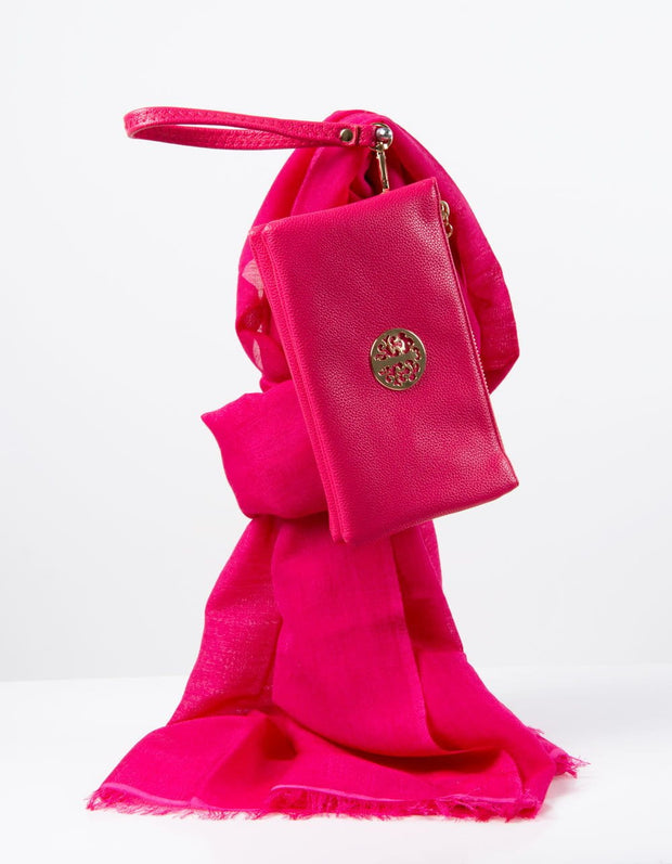Bright Pink Clutch Bag | Toni