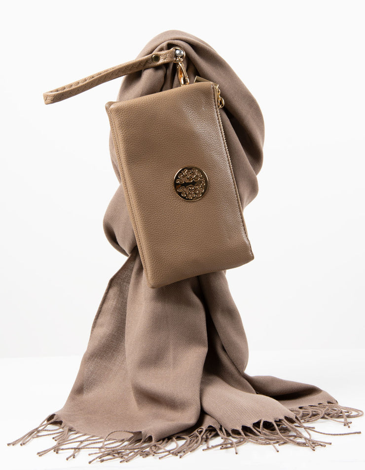 Brown Clutch Bag | Toni