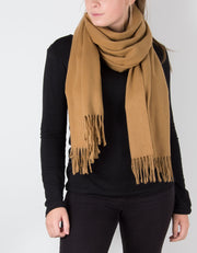 an image showing a camel blanket scarf