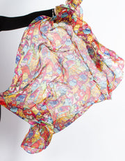 Cats Print Silk Scarf