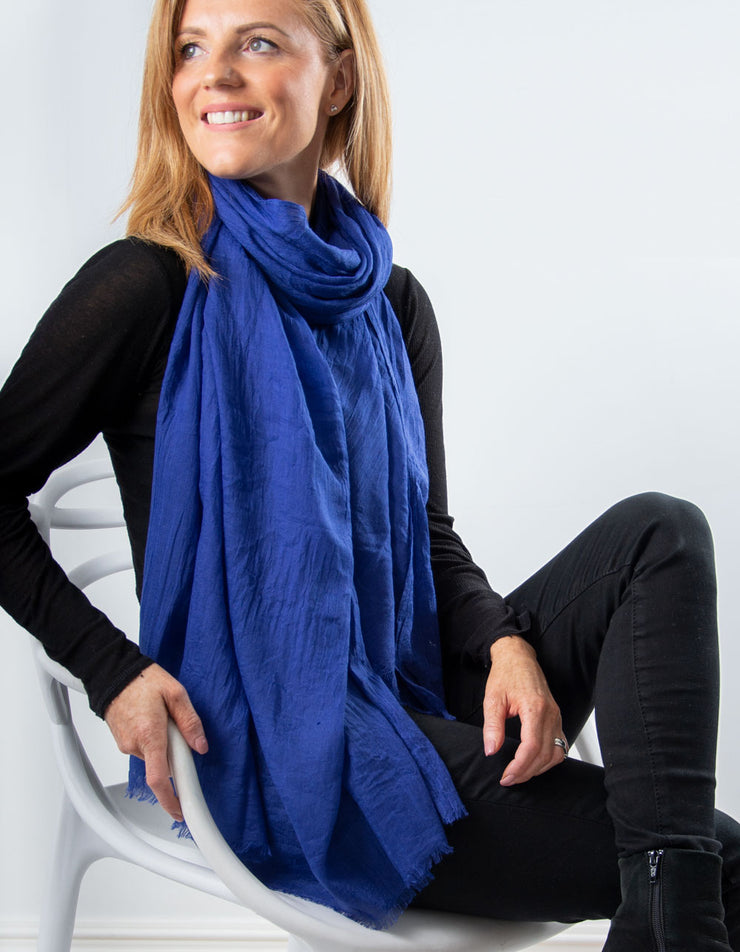 Lightweight Scarf Pashmina Cobalt - Main Image