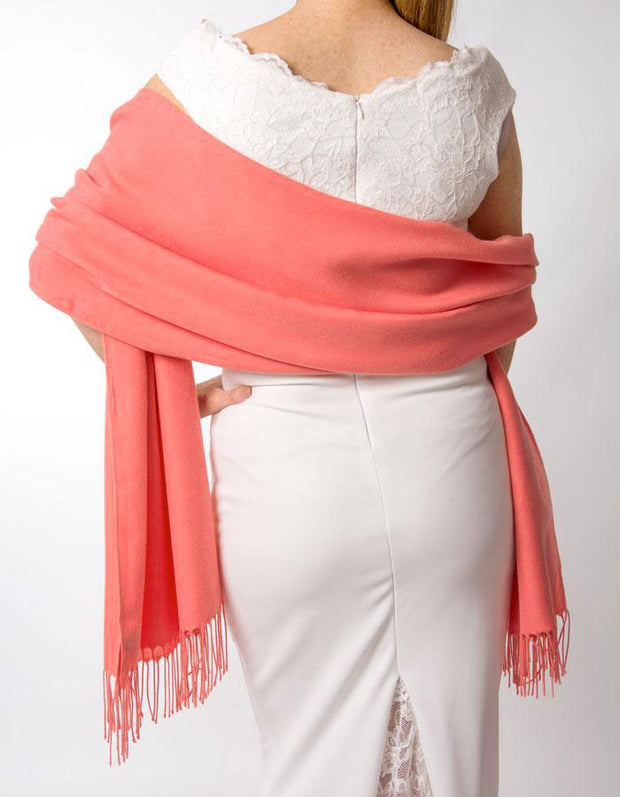 Coral Wedding Pashmina