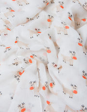 an image showing a Cream Rudolph Christmas Scarf