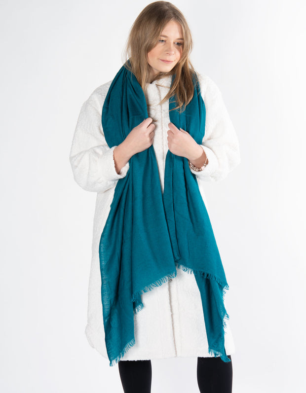 Teal Green Cashmere Scarf