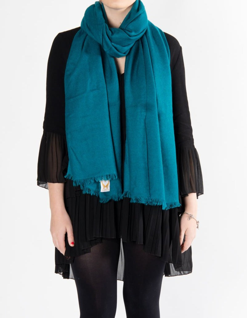 Teal Green Cashmere Scarf