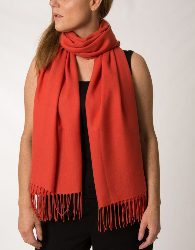 an image showing a mandarin red pashmina