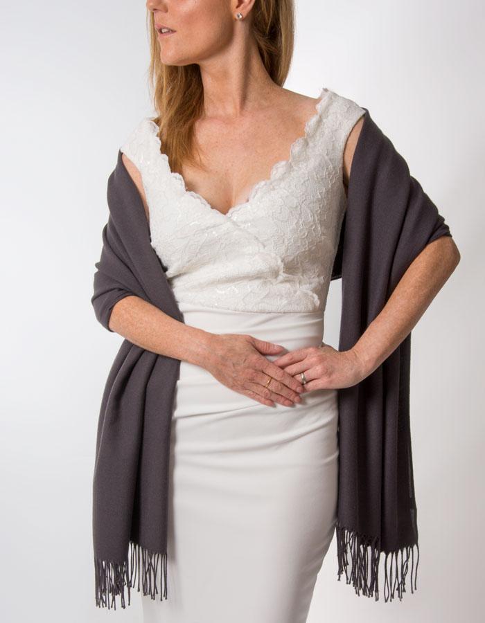 Dark Aubergine Wedding Pashmina Shawl Pashmina Wraps – Scarf