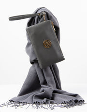 Dark Grey Clutch Bag | Toni