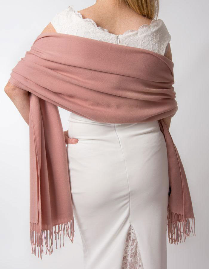 Dusky Pink Wedding Pashmina