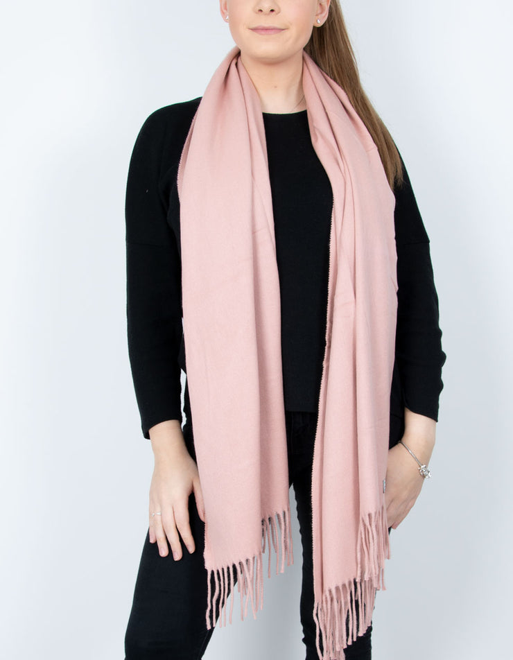 an image showing a dusky pink winter pashmina