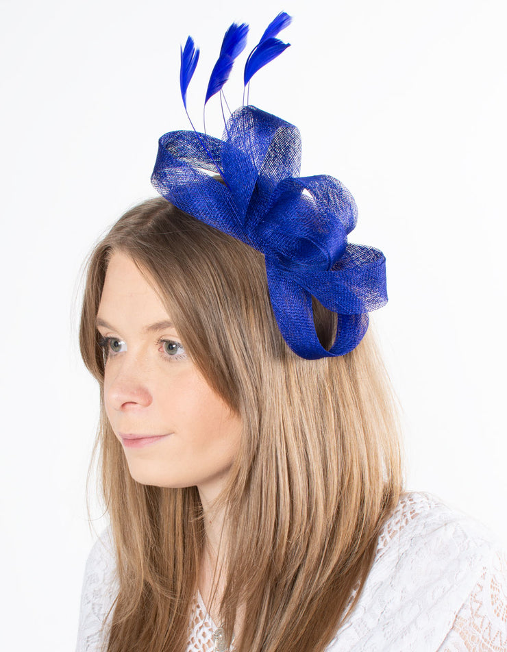 Fascinator | Feather Loop | Cobalt Blue