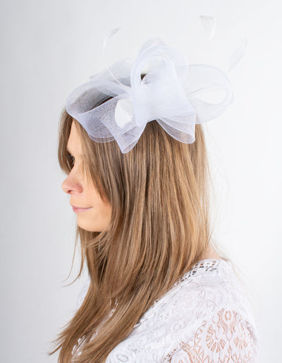 Fascinator | Large Loop | White