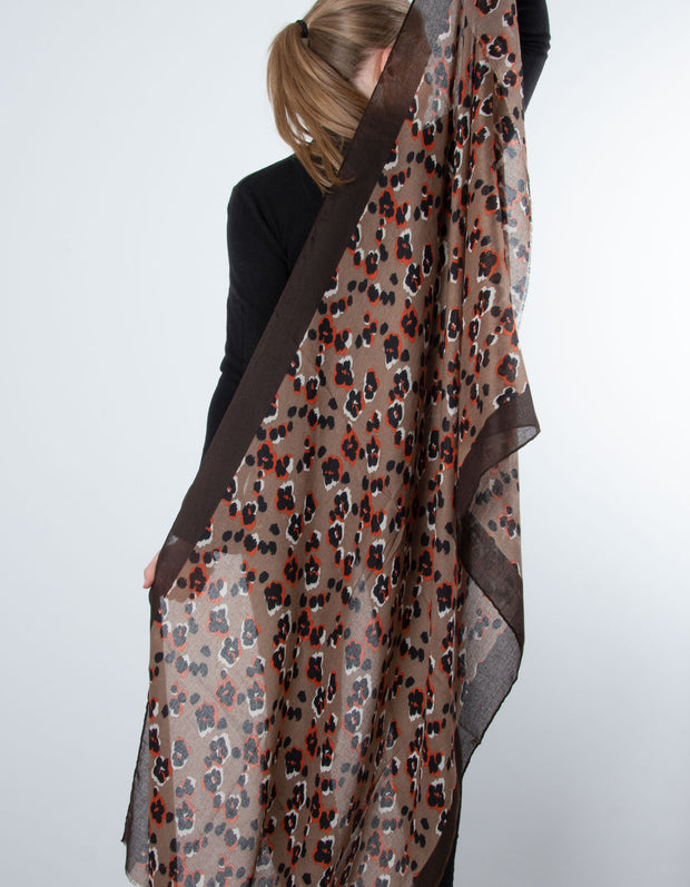 Flower Print | Brown / Orange