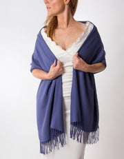 French Navy Wedding Pashmina