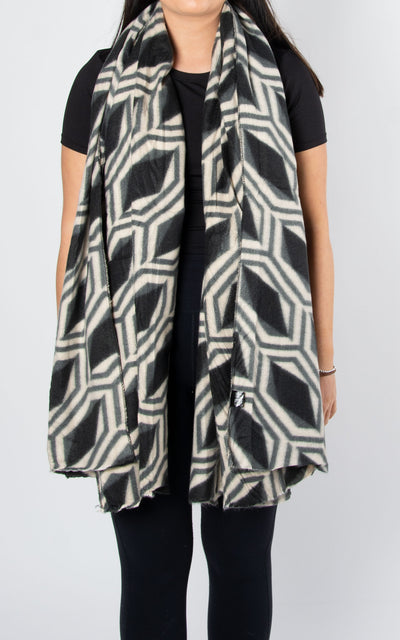 Scarf : Geometric | Dark Grey