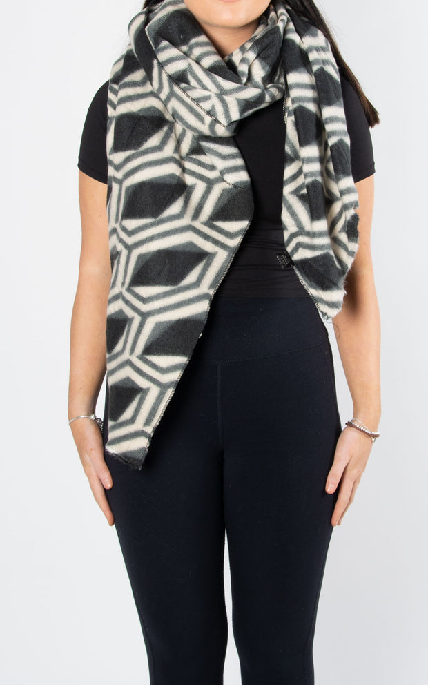 Scarf : Geometric | Dark Grey