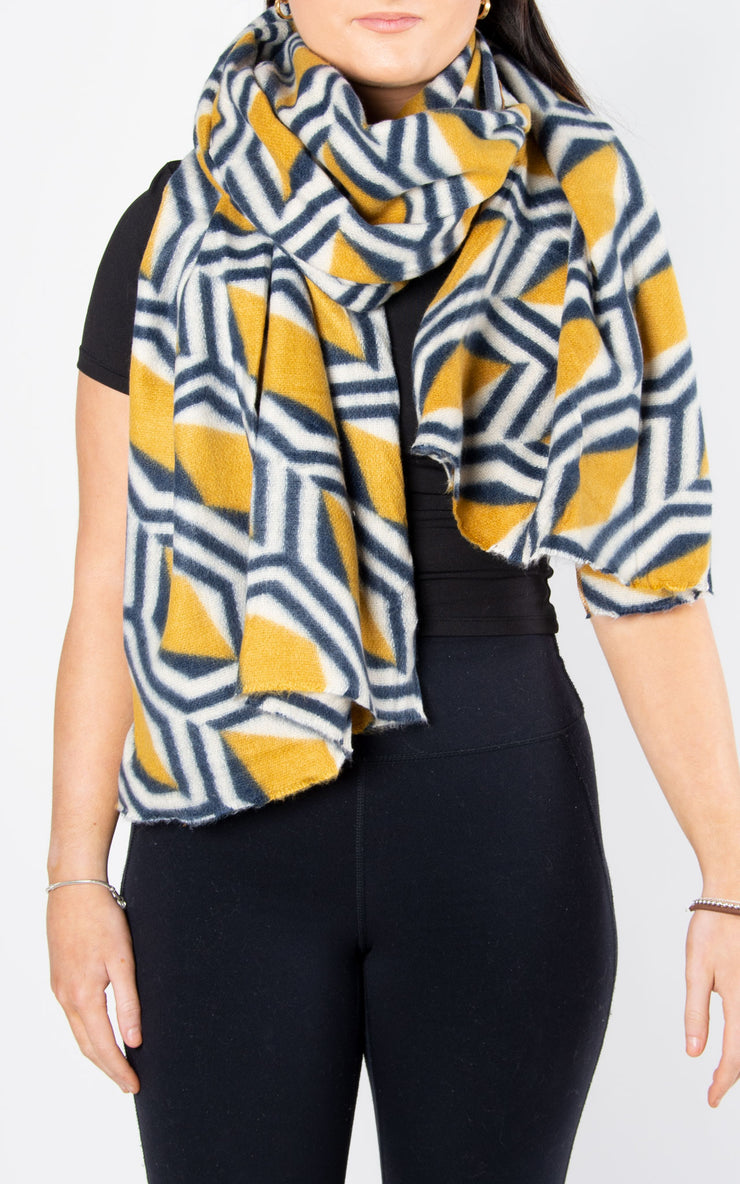 Scarf : Geometric | Mustard