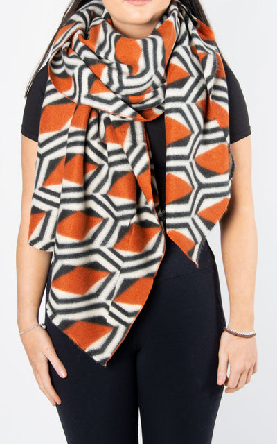 Scarf : Geometric | Orange