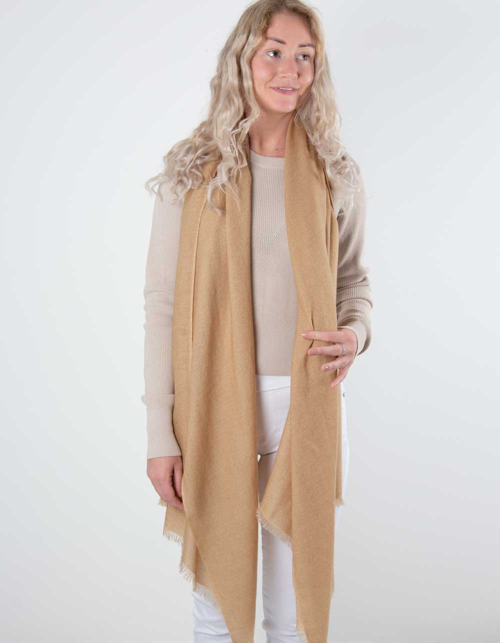 Gold cashmere wrap shop