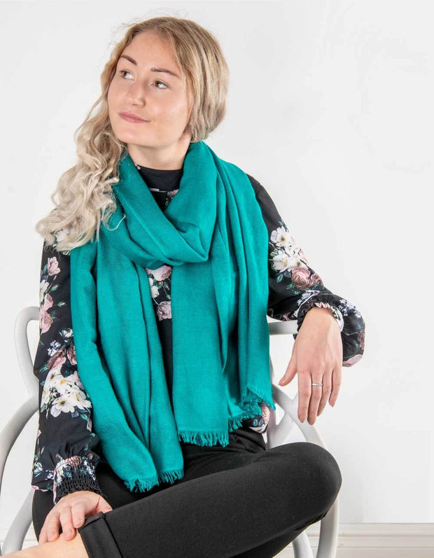 Green Cashmere Scarf