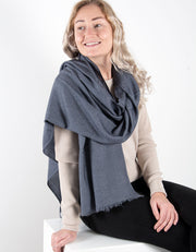 Dark Grey Cashmere Scarf