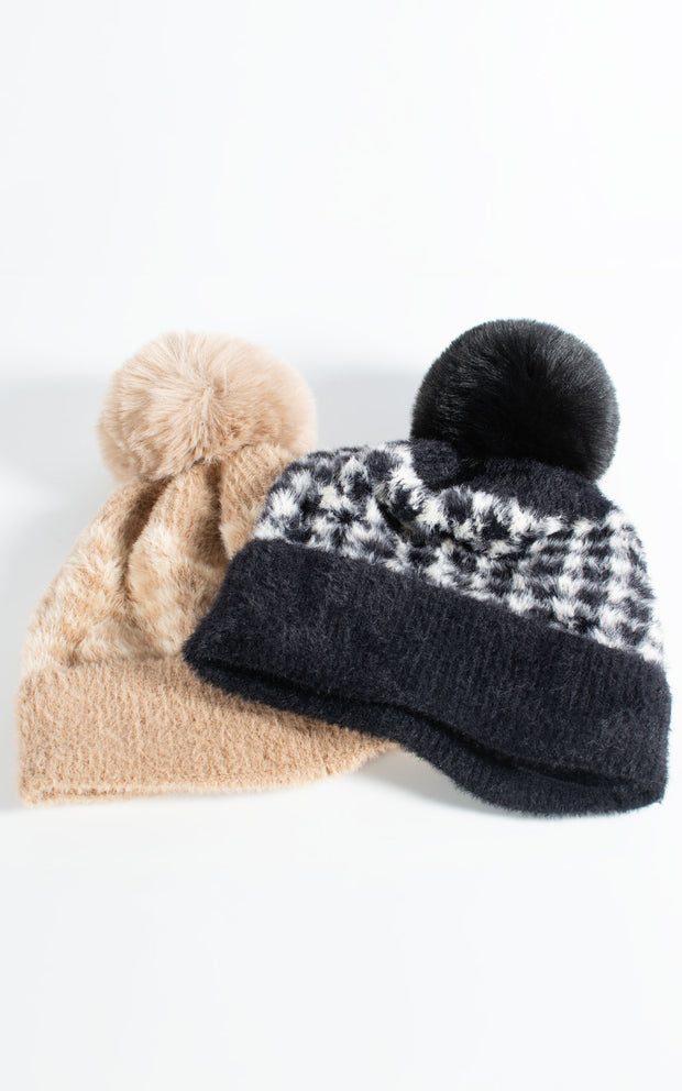 Hat | Dogtooth |  Black & White