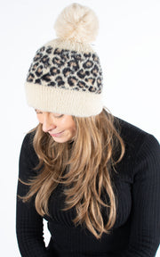 Hat | Leopard |  Beige