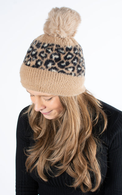 Hat | Leopard | Taupe