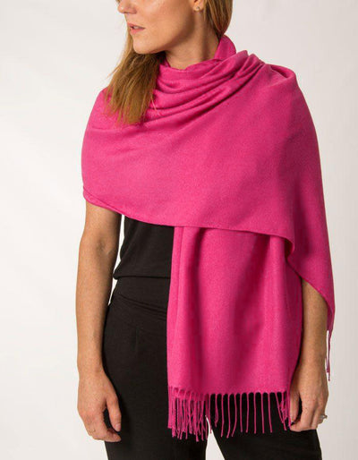 Buy Pink Handloom Silk Scarf Online at
