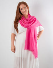 Hot Pink Cashmere Pashmina