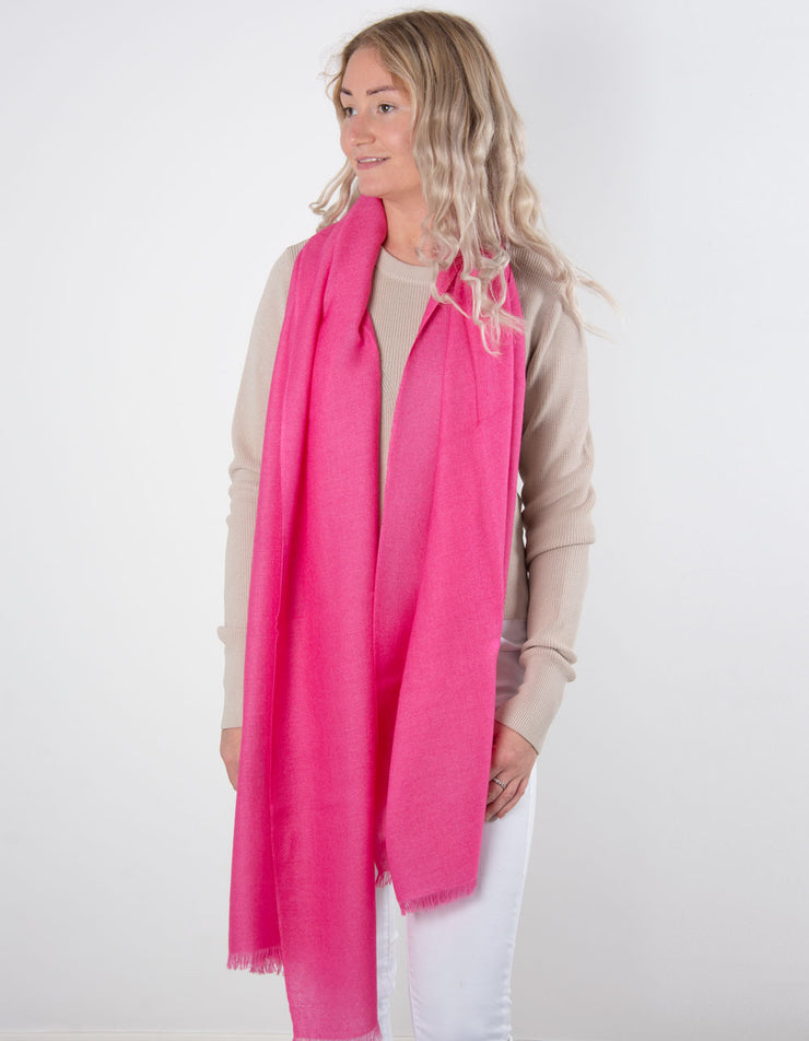 Hot Pink Cashmere Scarf