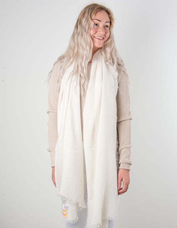 Ivory Cashmere Scarf