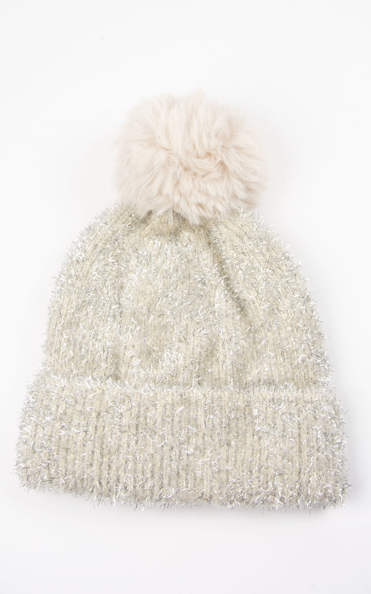 Knitted Hat: Sparkle | Beige