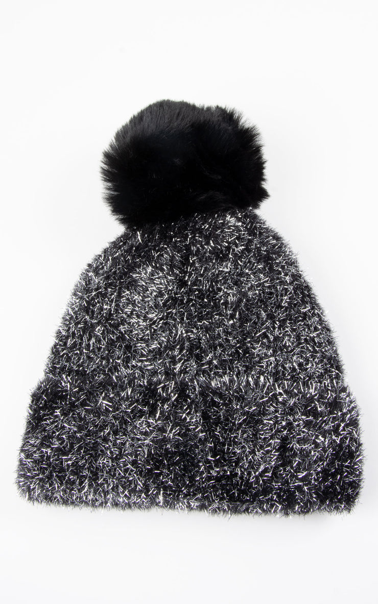 Knitted Hat: Sparkle | Black