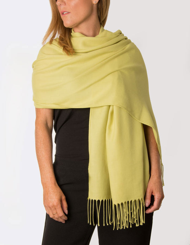 an image showing a lime green pashmina