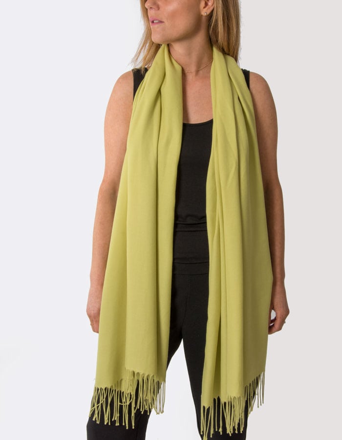 an image showing a lime green pashmina